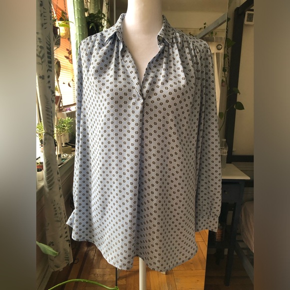 LOFT GEOMETRIC WOMENS BLOUSE 🔹🔷 - Picture 1 of 7